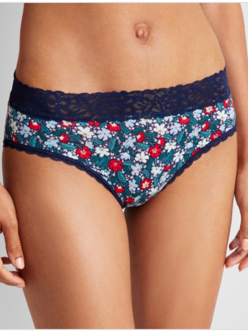 State of Day Women's Cotton Blend Lace-Trim Hipster Underwear